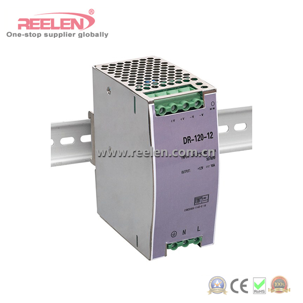120W Single Output Industrial DIN Rail Power Supply (Model: DR-120-12/24/48)