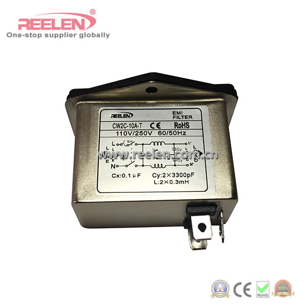 10A Single Phase Single Pole Socket Type EMI Filter
