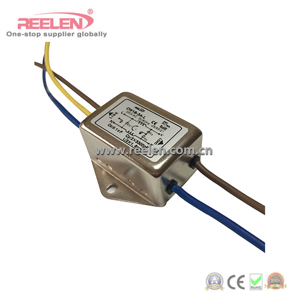 3A Single Phase Single Pole Wire out Type EMI Filter (Model: CW1B-3A-L)