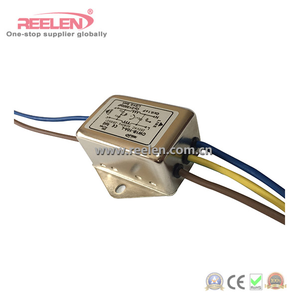 10A Single Phase Single Pole Wire out Type EMI Filter (Model: CW1B-10A-L)