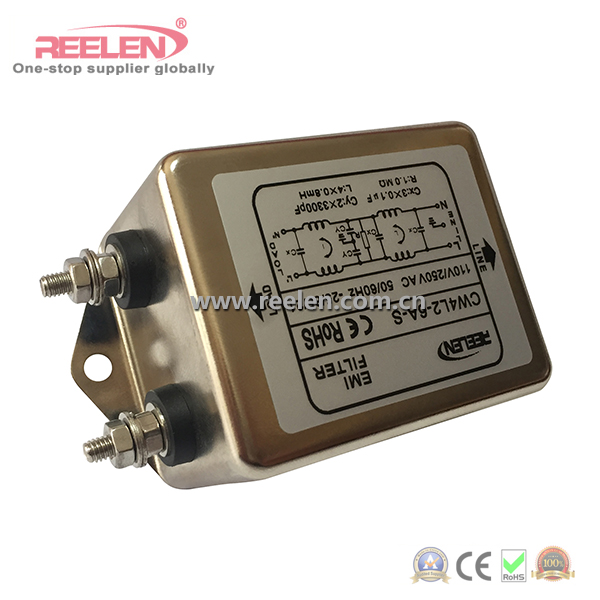 6A Single Phase Double Pole Terminal Type EMI Filter (Model: CW4L2-6A-S)