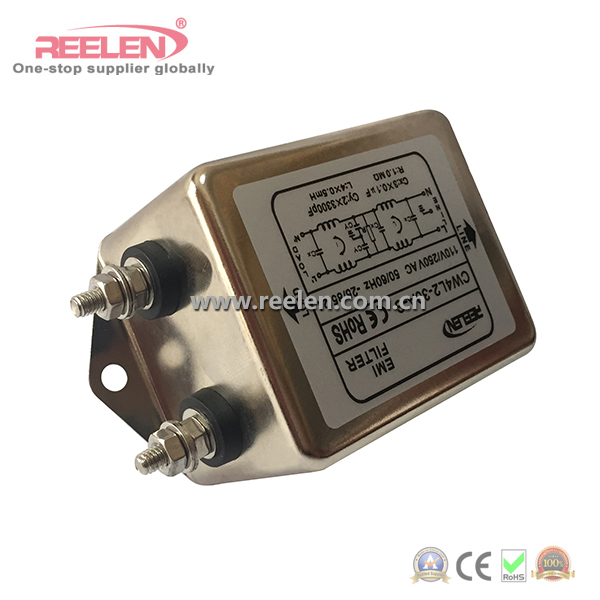 30A Single Phase Double Pole Terminal Type EMI Filter (Model: CW4L2-30A-S)